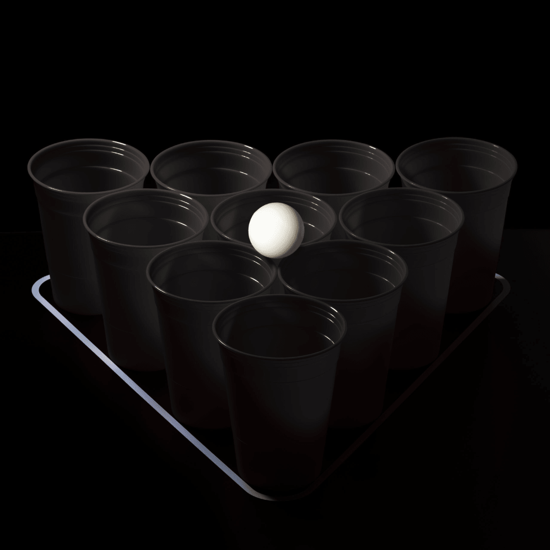 Bierpong-Becher aus Hartplastik, Black Edition - InnoNeeds